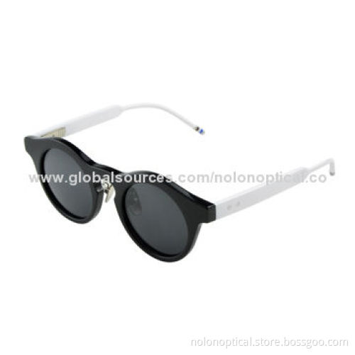 Personalized fashion acetate sunglasses with reasonable price in black with white
